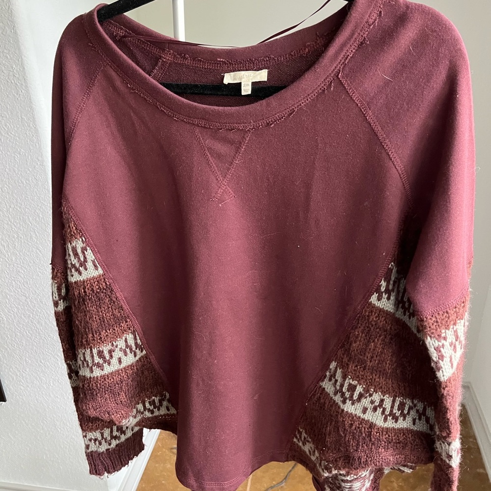 Maroon Patternes Mystree Sweater